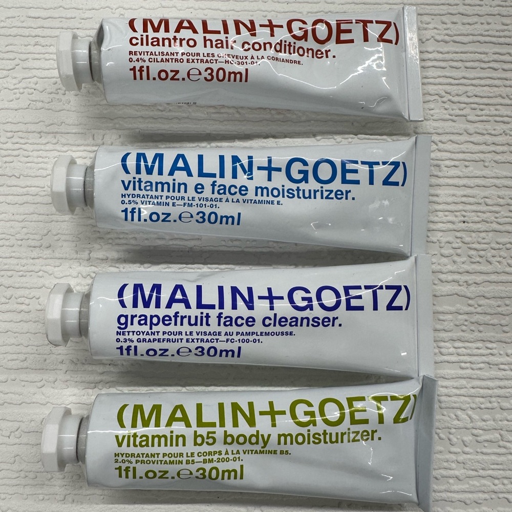 Malin + Goetz skin & hair are travel set all 1 oz each